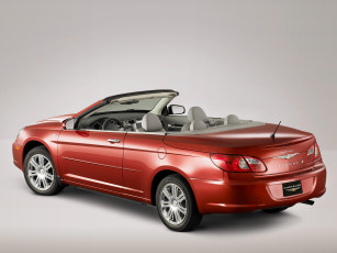 обоя автомобили, chrysler, sebring, convertible, eu-spec, js, красный