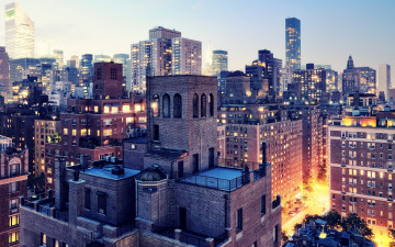 Картинка города -+панорамы город дома здания огни