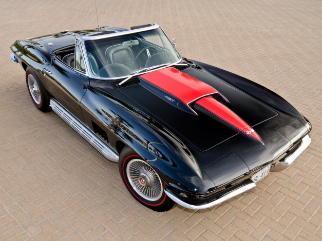 Обои картинки фото corvette sting ray l89 427, 435 hp convertible 1967, автомобили, corvette, sting, ray, 1967, convertible, hp, 427-435, l89