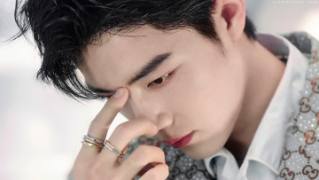 Картинка мужчины xiao+zhan лицо пиджак кольца
