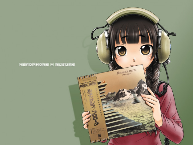 Обои картинки фото аниме, headphones, instrumental
