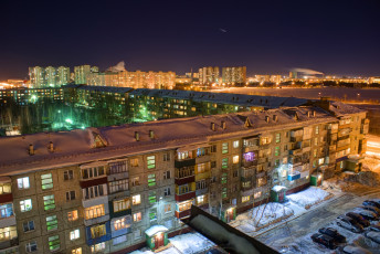 Картинка города огни ночного нижневартовск хрущёвка двор