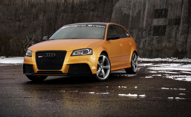 Обои картинки фото 2013, audi, rs3, gold, автомобили