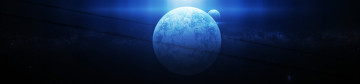 Картинка космос арт туманность кольца планета спутник