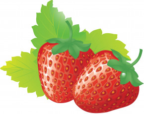 Картинка векторная+графика еда+ food фон листья ягоды клубника
