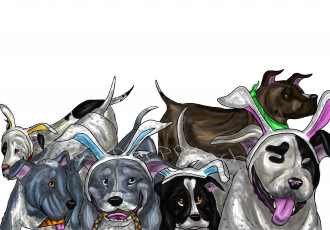 Картинка рисованное животные +собаки собаки