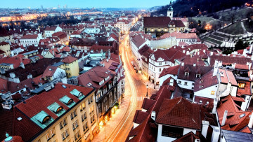 Картинка города прага+ Чехия крыши панорама