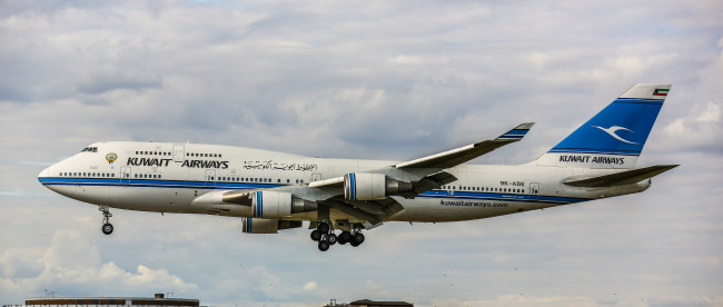 Обои картинки фото boeing 747, авиация, пассажирские самолёты, полет, небо, авиалайнер