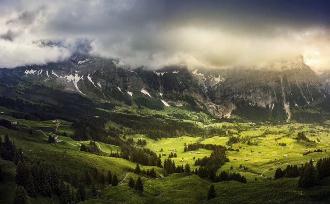 Обои картинки фото горы в швейцарии, природа, горы, в, швейцарии