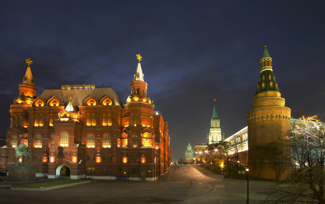 Обои картинки фото города, москва , россия, moscow, russia, kremlin, city, москва, кремль, ночь, огни