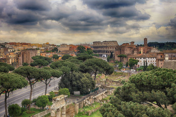 обоя roma, города, рим,  ватикан , италия, панорама