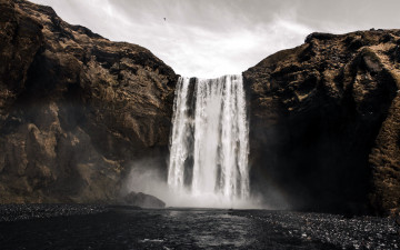 Картинка природа водопады поток горы вода
