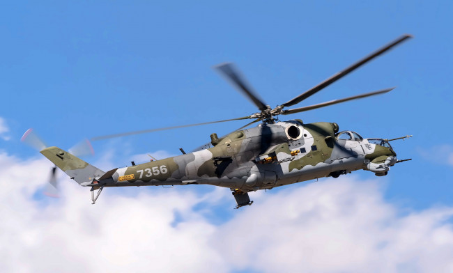 Обои картинки фото mi-24v, авиация, вертолёты, вертушка