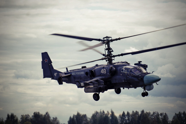 Обои картинки фото kamov ka-52, авиация, вертолёты, вертушка