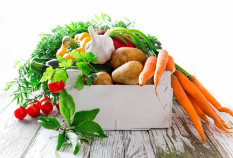обоя еда, овощи, морковь, картофель, перец, чеснок, томаты, помидоры