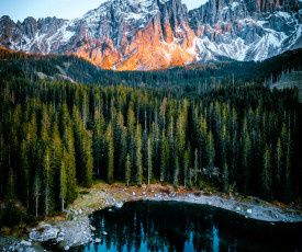 обоя природа, реки, озера, горы, снег, лес, озеро