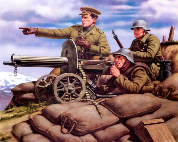 Обои картинки фото spanish, civil, war, jarama, 1937, рисованные, армия