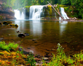 обоя природа, водопады, река, вода