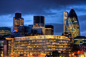 Картинка london england города лондон великобритания здания ночной город