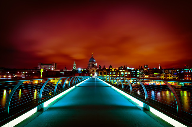 Обои картинки фото города, лондон, великобритания, мост, hdr