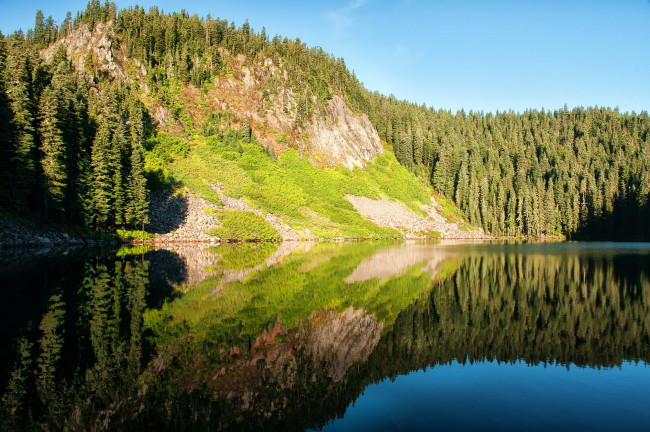 Обои картинки фото природа, реки, озера, горы, деревья