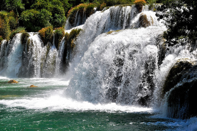 Обои картинки фото природа, водопады, вода, поток, каскад