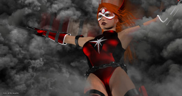 Картинка crimson+valkyrie 3д+графика fantasy+ фантазия оружие девушка