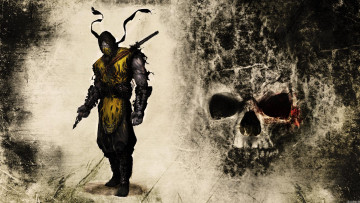 Картинка видео+игры mortal+kombat honnoror scorpion воин череп игра