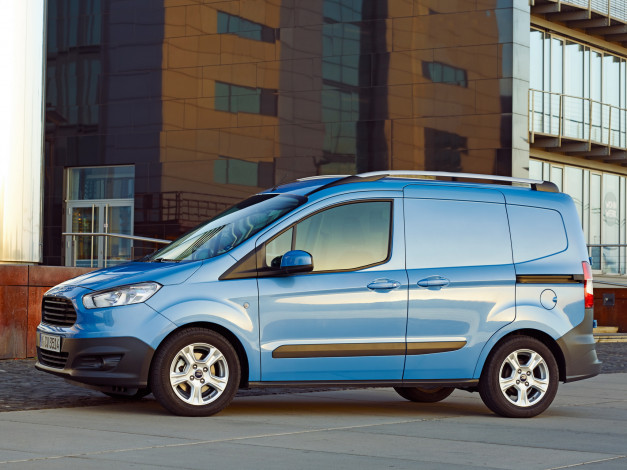 Обои картинки фото автомобили, ford, синий, 2014г, courier, transit