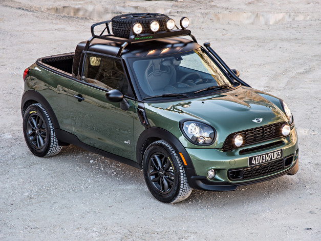 Обои картинки фото автомобили, mini, paceman, adventure, r61, 2014, зеленый