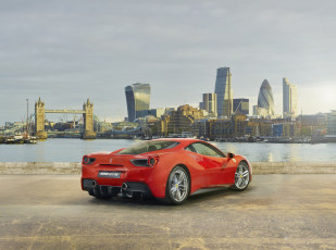 Картинка автомобили ferrari 488 красный 2015г gtb