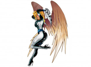 Картинка рисованное комиксы девушка фон крылья униформа