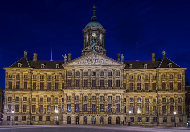 Обои картинки фото royal palace in amsterdam, города, амстердам , нидерланды, дворец