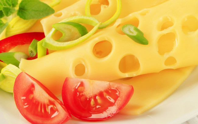 Обои картинки фото еда, помидоры, томаты, сыр