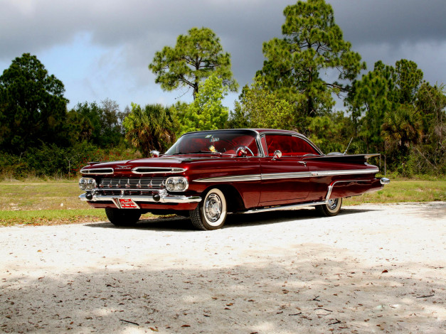 Обои картинки фото 1959, chevy, impala, автомобили, chevrolet