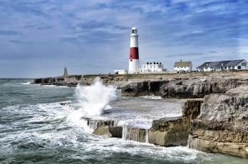 Картинка portland bill england природа маяки мыс портленд - билл англия пролив ла-манш побережье