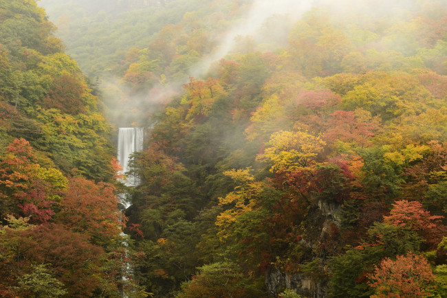 Обои картинки фото природа, водопады, осень