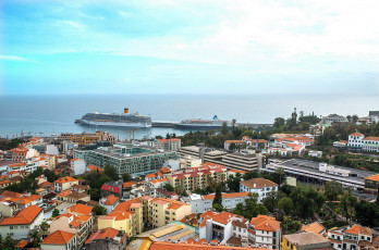 Картинка фуншал+мадейра города -+панорамы побережье дома португалия мадейра фуншал