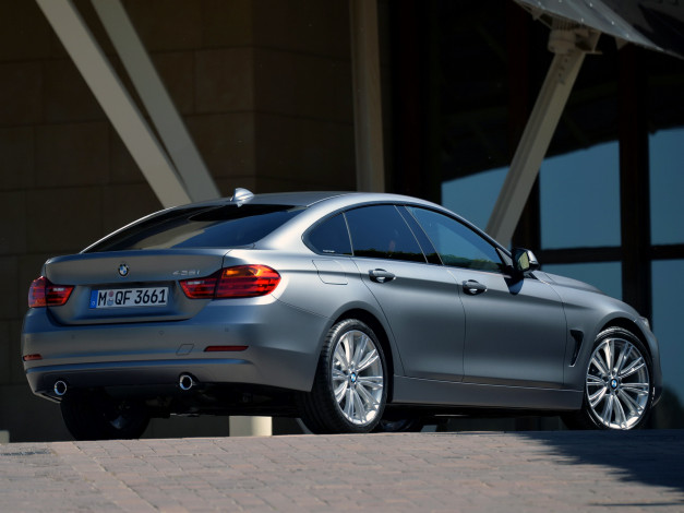 Обои картинки фото автомобили, bmw, синий, 435i, 2014, f36, individual, coupе, gran