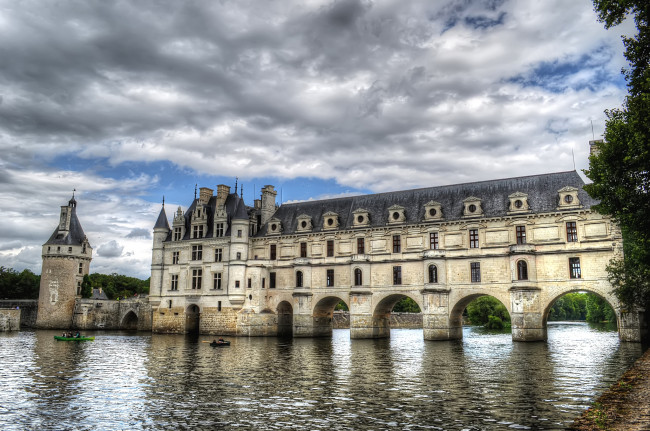 Обои картинки фото chateau de chenonceau,  france, города, замки франции, замок, река