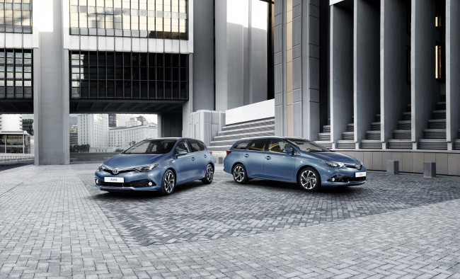 Обои картинки фото 2015 toyota auris sw, автомобили, toyota, металлик, голубой, auris