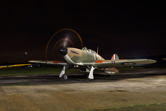 Обои картинки фото hurricane mk1, авиация, лёгкие одномоторные самолёты, истребитель