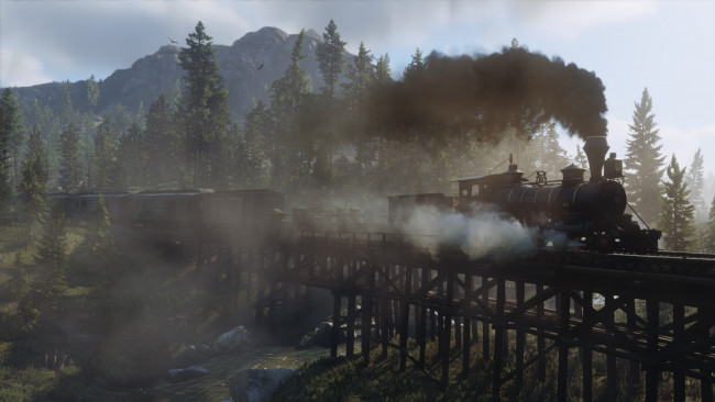 Обои картинки фото видео игры, red dead redemption 2, поезд