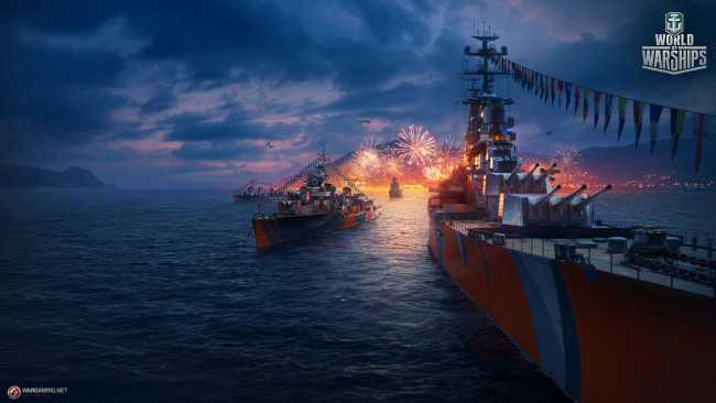 Обои картинки фото видео игры, world of warships, онлайн, action, симулятор, world, of, warships