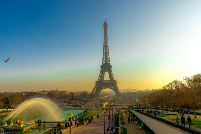 Обои картинки фото города, париж , франция, париж, эйфелева, башня