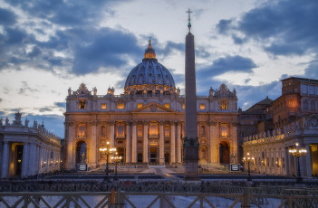 Картинка papal+basilica+of+st +peter+in+the+vatican города рим +ватикан+ италия простор