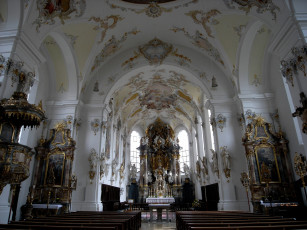 Картинка церковь святой марии шонгау германия интерьер убранство роспись храма скульптуры