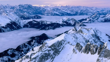 Картинка природа горы снег высота