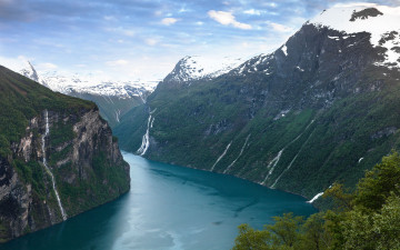 Картинка geirangerfjorden norway природа реки озера горы фьорд норвегия