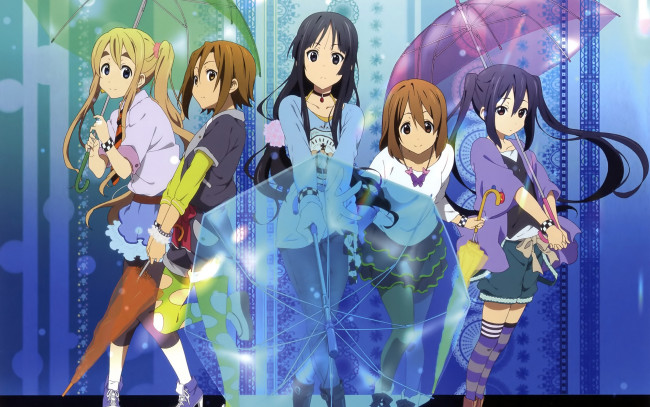 Обои картинки фото аниме, on, k-on